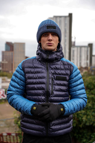 Angelo Insulated Hooded Jacket :: Navy/Infinity Blue