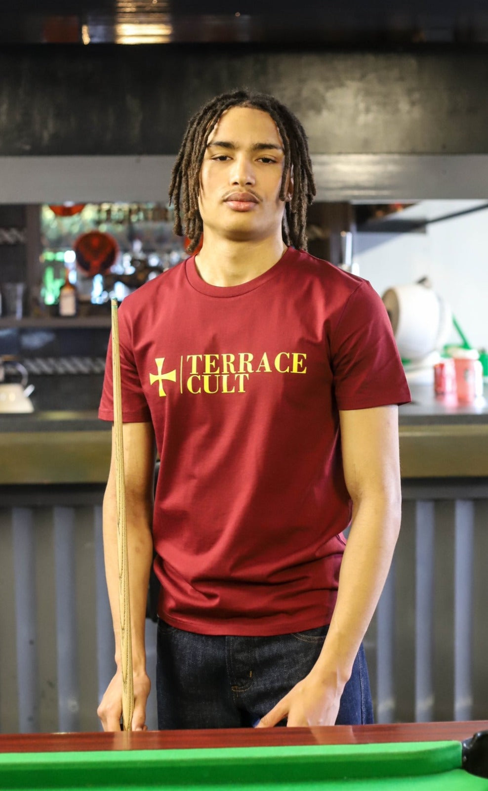 Cult X Logo Tee :: Burgundy - Terrace Cult