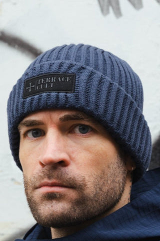 Premium Ribbed Beanie :: Navy